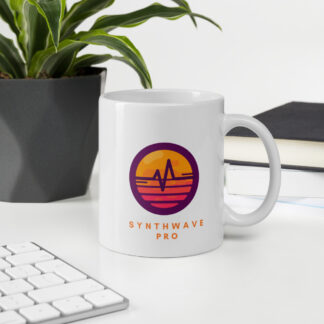 White glossy Synthwave Pro mug