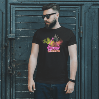 Synthwave T Shirt Summer Mix - SynthwavePro Pineapple V Neck 1